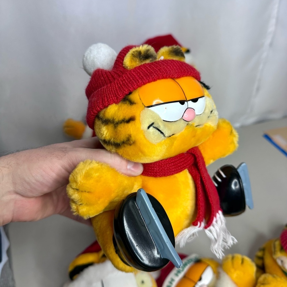 Lot of 8 Vintage Garfield Christmas Plush 1978+ Dakin - Picture 11 of 14